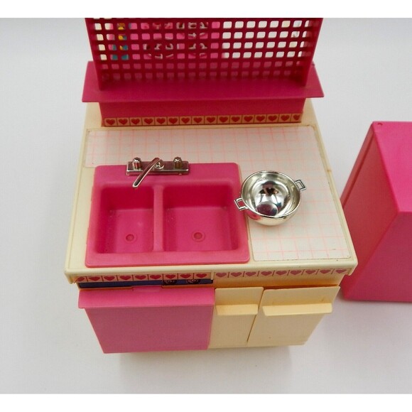 Barbie Dream Kitchen Stove Oven Sink Island #9119 Few Accessories Not Complete - Picture 8 of 16